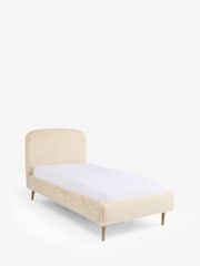 Oslo Faux Fur Light Natural Matson Upholstered Bed Frame - Image 8 of 10