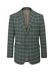 Skopes Dark grey Tailored Fit Parker Check Suit Jacket - Image 5 of 5