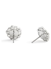 COACH Silver Tone Signature Heritage Pearl Stud Earrings - Image 3 of 3