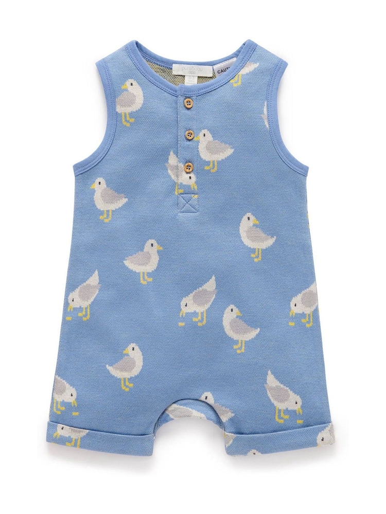 Purebaby Blue Blue Seagull Onesie - Image 1 of 4