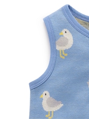 Purebaby Blue Blue Seagull Onesie - Image 3 of 4