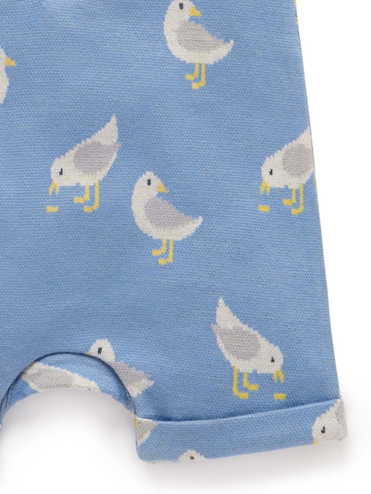 Purebaby Blue Blue Seagull Onesie - Image 4 of 4