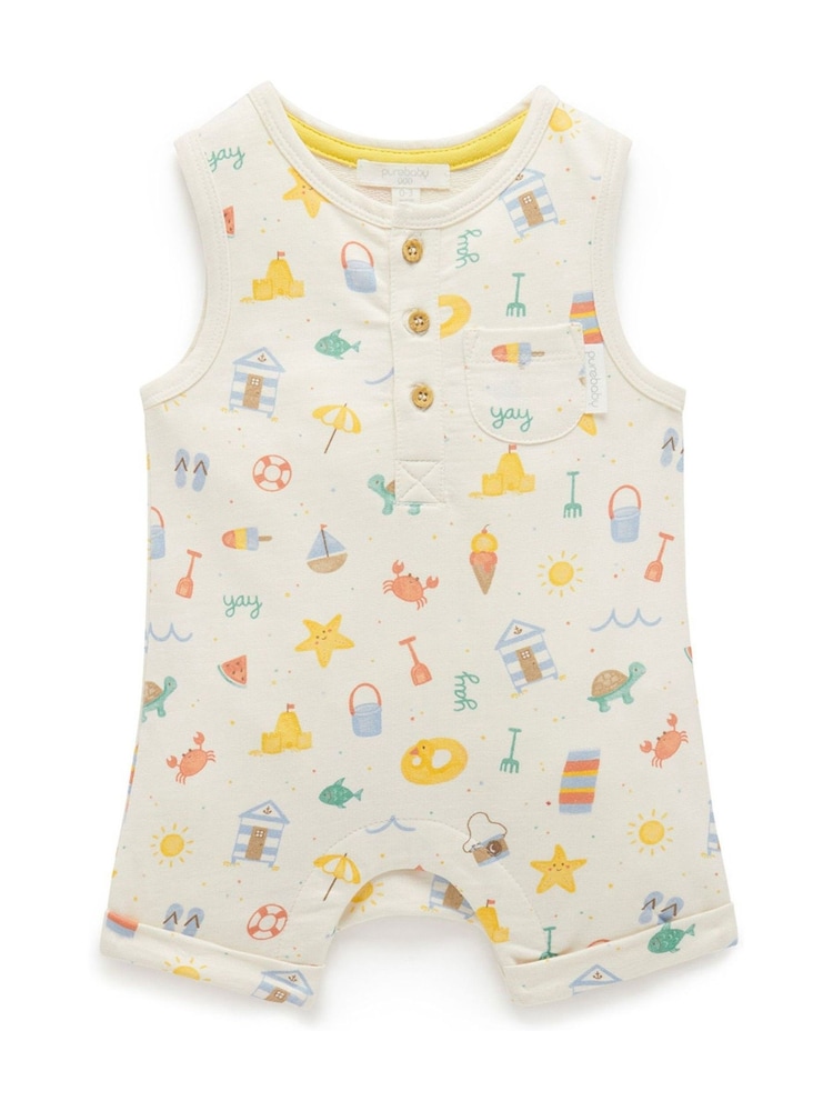 Purebaby Natural Resort Onesie - Image 2 of 5