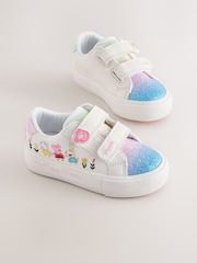 White Wide Fit (G) Peppa Pig Chunky Trainers with Touch Fastening - Image 1 of 5