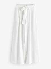 Finery White Athena Linen Blend Wide Leg Trousers - Image 5 of 5