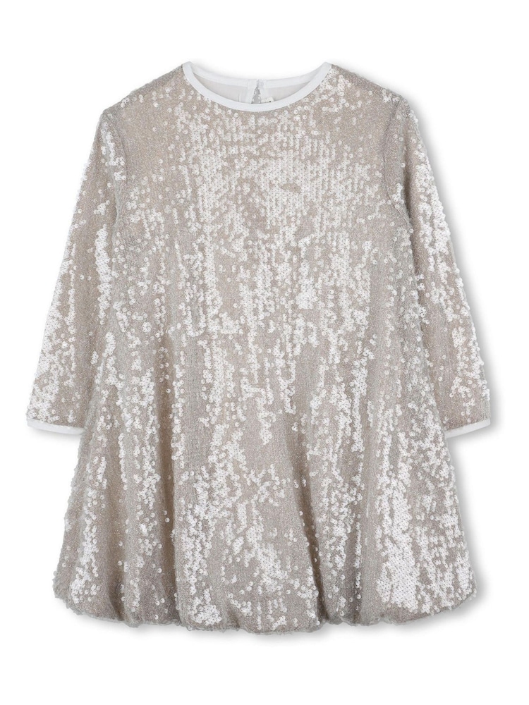 Billieblush Gold Bubble Hem Sequin Party Dress - Image 1 of 3 Billieblush Gold Bubble Hem Sequin Party Dress - Image 1 of 3