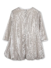 Billieblush Gold Bubble Hem Sequin Party Dress - Image 2 of 3