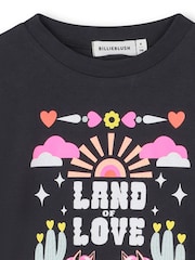 Billieblush Grey Unicorn Graphic Long Sleeve T-Shirt - Image 4 of 4