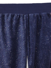 Billieblush Blue Velour Glitter Joggers With Contrast Stripe - Image 3 of 3