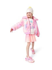 Billieblush Pink Iridescent Sparkle Logo Knitted Pom Hat - Image 6 of 9