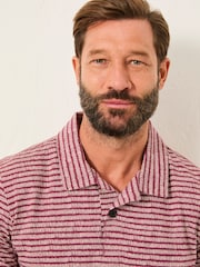 FatFace Mark Purple Pattern Polo - Image 4 of 6