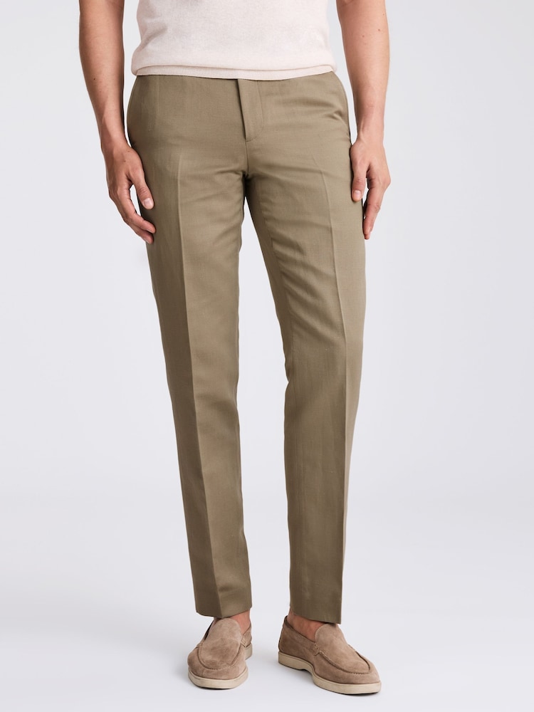 MOSS Green Tailored Sage Trousers - Image 1 of 3