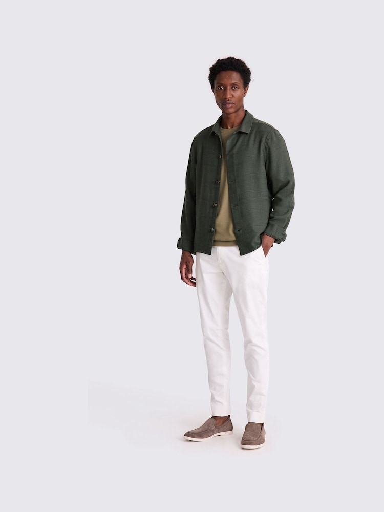 MOSS Green Knit Striped Overshirt - Image 2 of 4