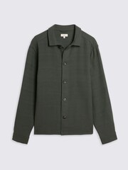 MOSS Green Knit Striped Overshirt - Image 4 of 4