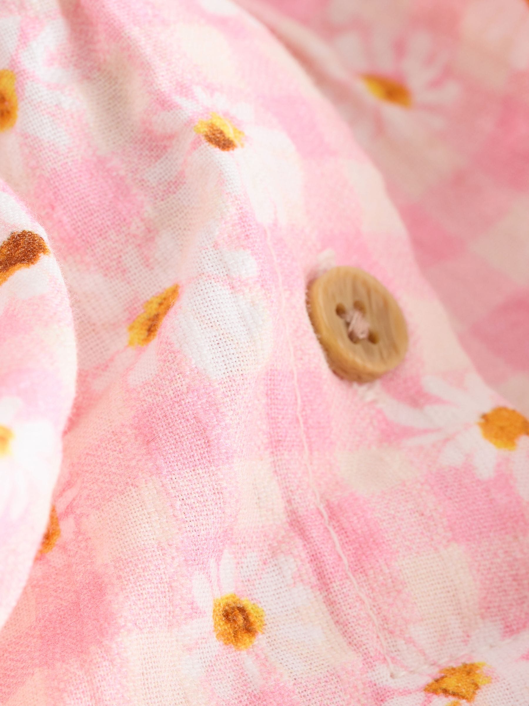 Buy Pink Gingham Floral Flutter Sleeve Playsuit (3mths-7yrs) from
