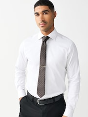 Brown Textured Tie - Image 2 of 5