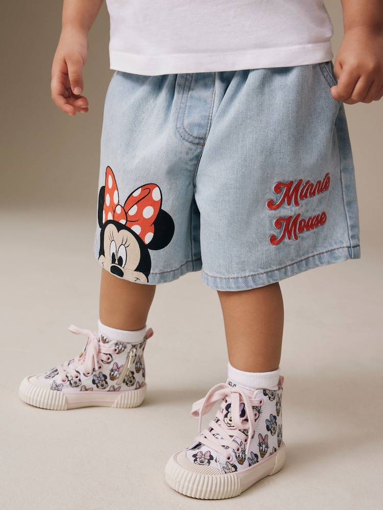 Disney Minnie Mouse Denim Pull On Denim Shorts (3mths-10yrs) - Image 1 of 7