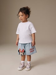 Disney Minnie Mouse Denim Pull On Denim Shorts (3mths-10yrs) - Image 2 of 7