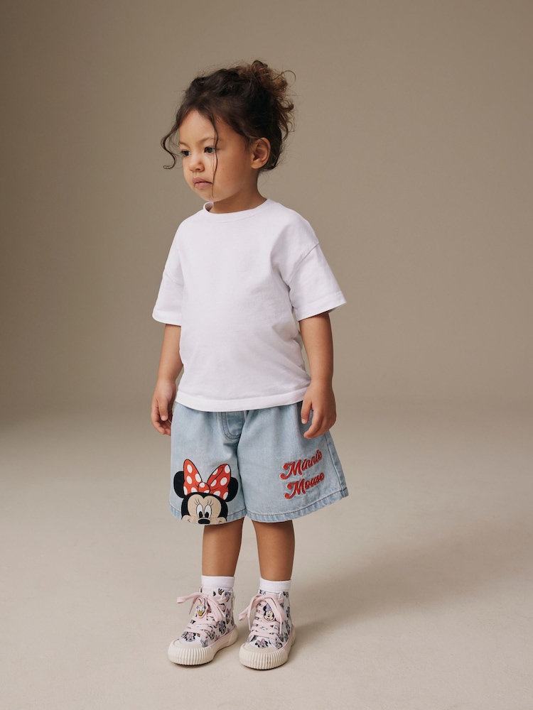 Disney Minnie Mouse Denim Pull On Denim Shorts (3mths-10yrs) - Image 2 of 7