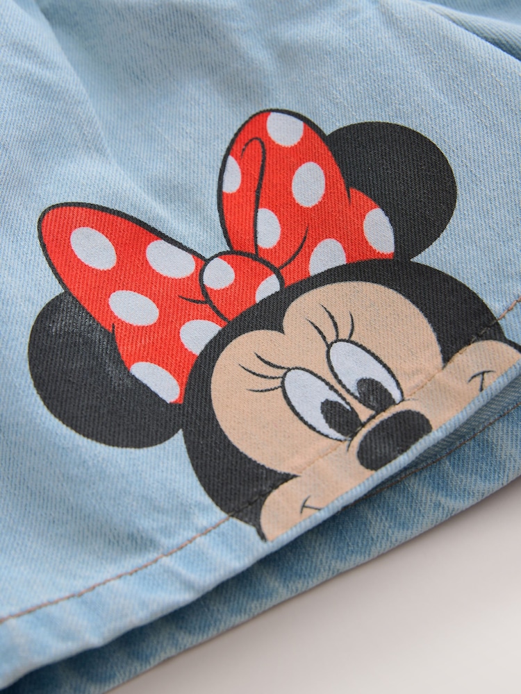 Disney Minnie Mouse Denim Pull On Denim Shorts (3mths-10yrs) - Image 7 of 7