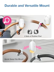 V-Tech White V-Hush Rocker Sound & Motion Stroller Soother - Image 6 of 8