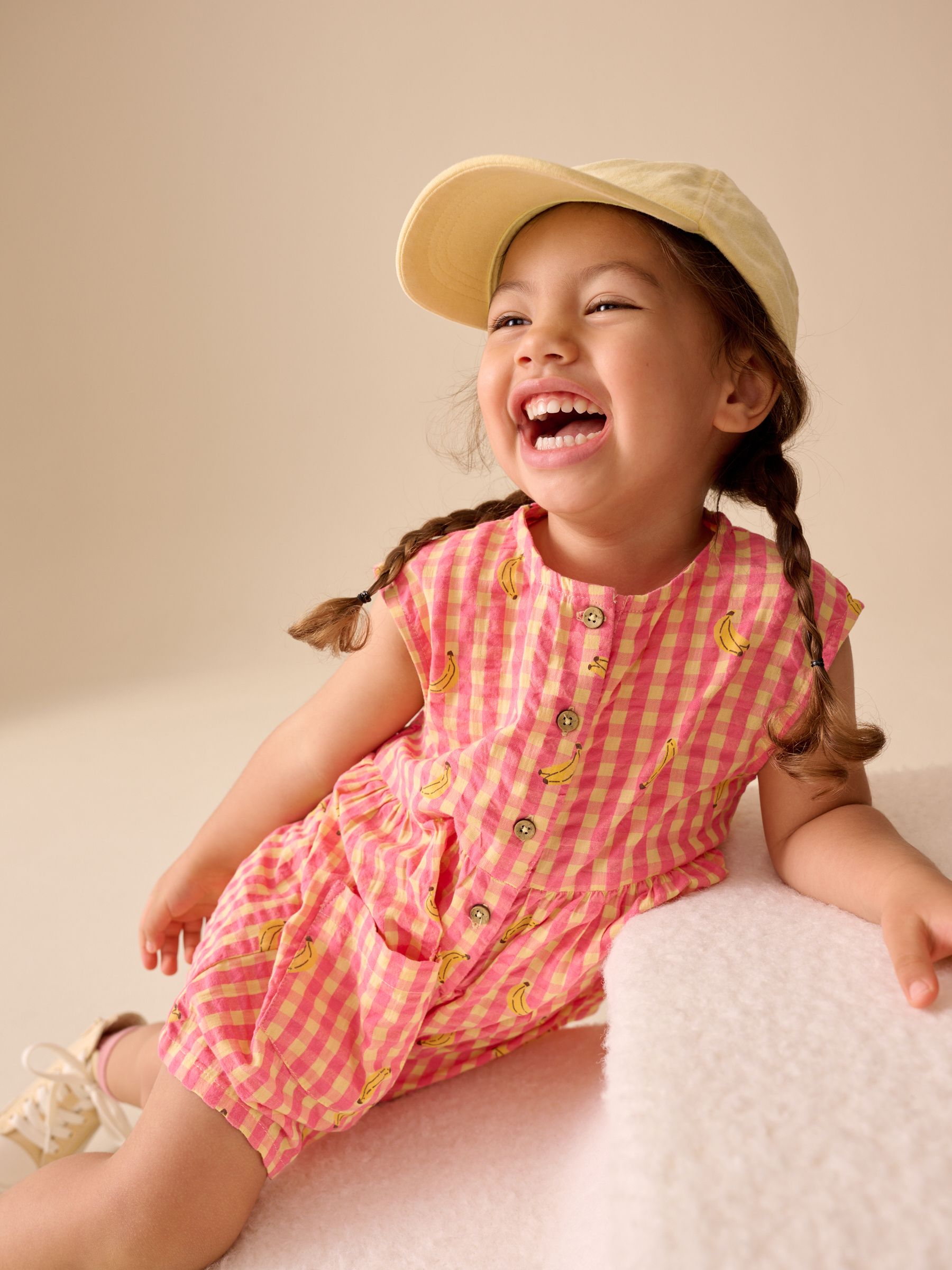 Buy Pink/Yellow Banana Trapeze Playsuit (3mths-7yrs) from Next USA
