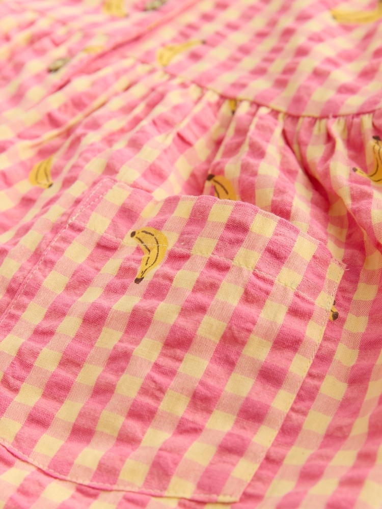 Pink/Yellow Banana Trapeze Playsuit (3mths-7yrs) - Image 7 of 7 Pink/Yellow Banana Trapeze Playsuit (3mths-7yrs) - Image 7 of 7