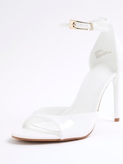 River Island White Wide Fit Open Toe Heels - Image 5 of 6