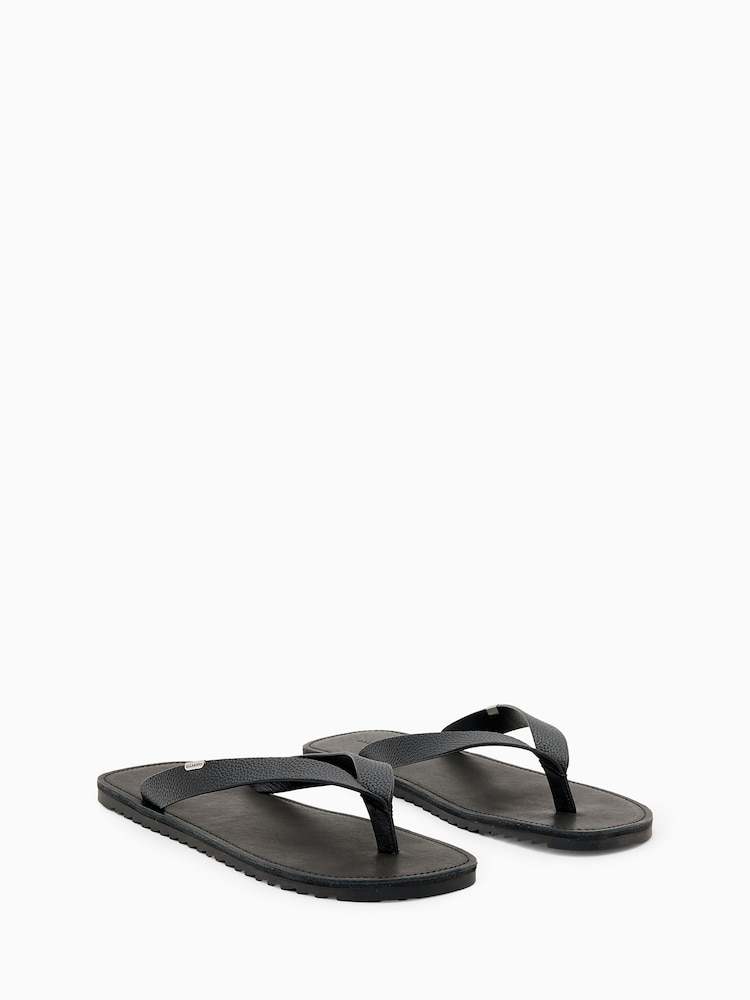 Buy AllSaints Black Sydney Sandals from Next USA display picture 1