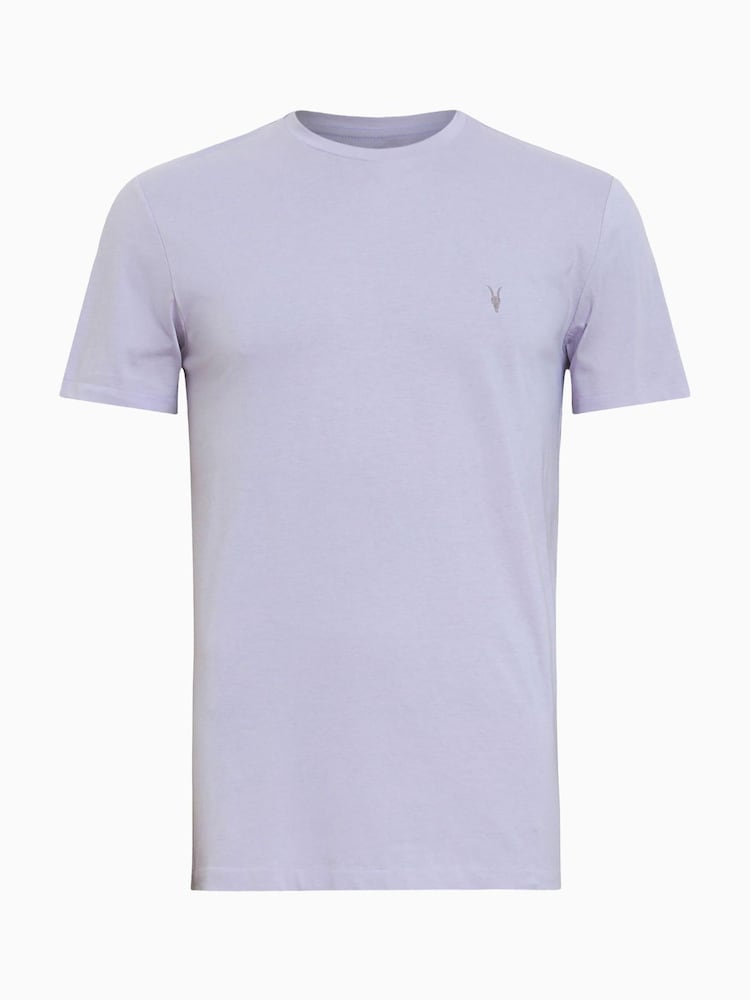AllSaints Purple Tonic Short Sleeve Crew T-Shirt - Image 6 of 6