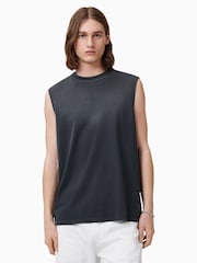 AllSaints Black Jonah Crew 100% Organic Cotton T-Shirt - Image 1 of 7