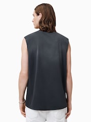 AllSaints Black Jonah Crew 100% Organic Cotton T-Shirt - Image 2 of 7