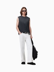 AllSaints Black Jonah Crew 100% Organic Cotton T-Shirt - Image 4 of 7