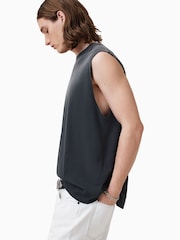 AllSaints Black Jonah Crew 100% Organic Cotton T-Shirt - Image 5 of 7