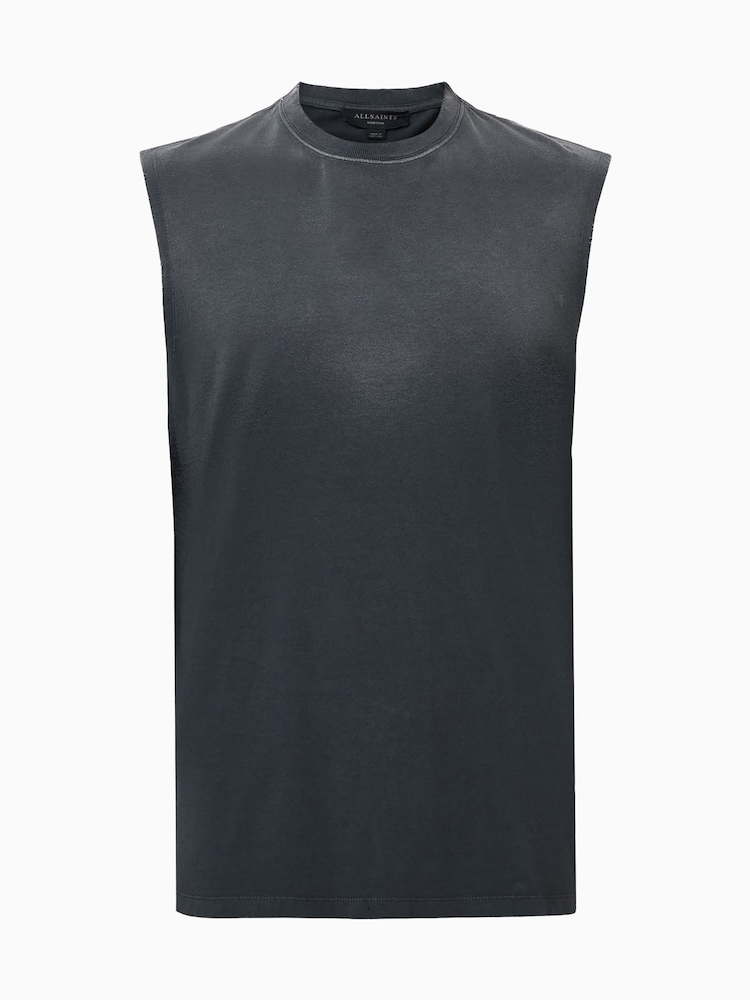 AllSaints Black Jonah Crew 100% Organic Cotton T-Shirt - Image 7 of 7