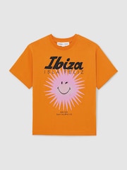 Reiss Orange Bruno 3-9 yrs SmileyWorld | Reiss Sun Motif T-Shirt - Image 2 of 5