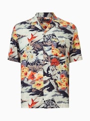 AllSaints Black Oscani Short Sleeve Shirt - Image 7 of 7