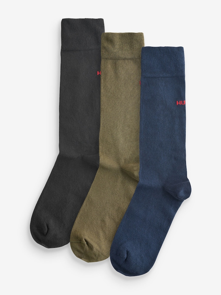 HUGO Grey 3 Pack Socks - Image 1 of 4