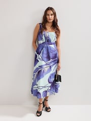 Phase Eight Blue Linda Midi Dress - Image 1 of 6