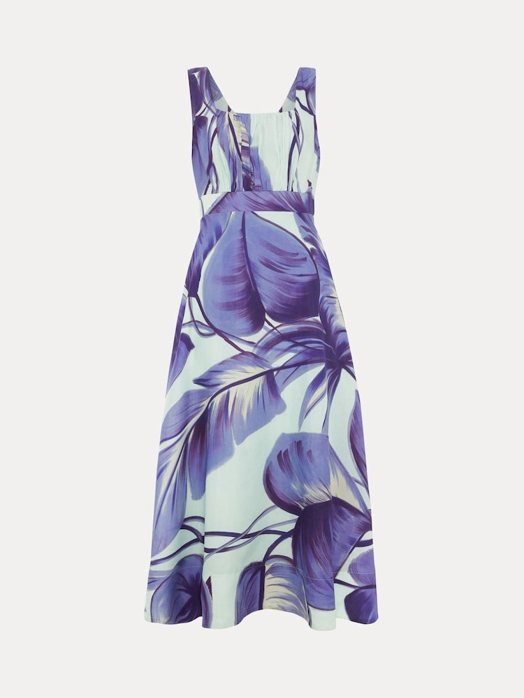 Phase Eight Blue Linda Midi Dress - Image 6 of 6