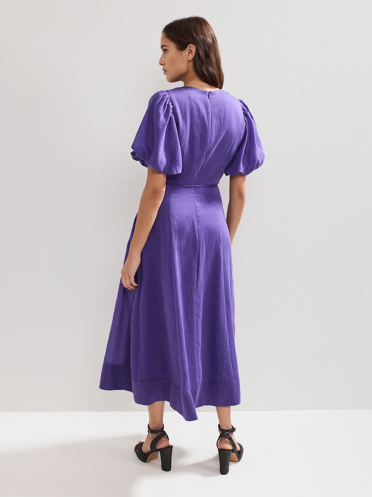 Phase Eight Purple Kailey Midi Dress - Image 2 of 7