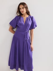 Phase Eight Purple Kailey Midi Dress - Image 3 of 7