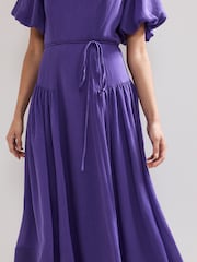 Phase Eight Purple Kailey Midi Dress - Image 4 of 7