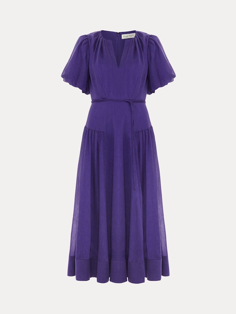 Phase Eight Purple Kailey Midi Dress - Image 7 of 7