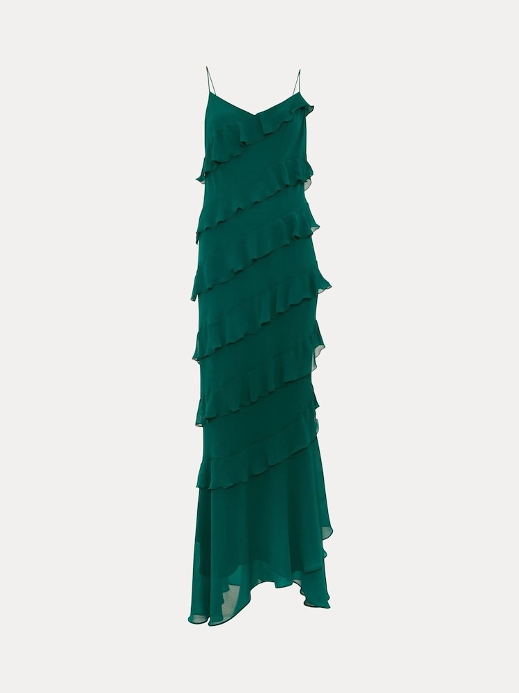 Phase Eight Green Keegan Ruffle Dress - Image 7 of 7