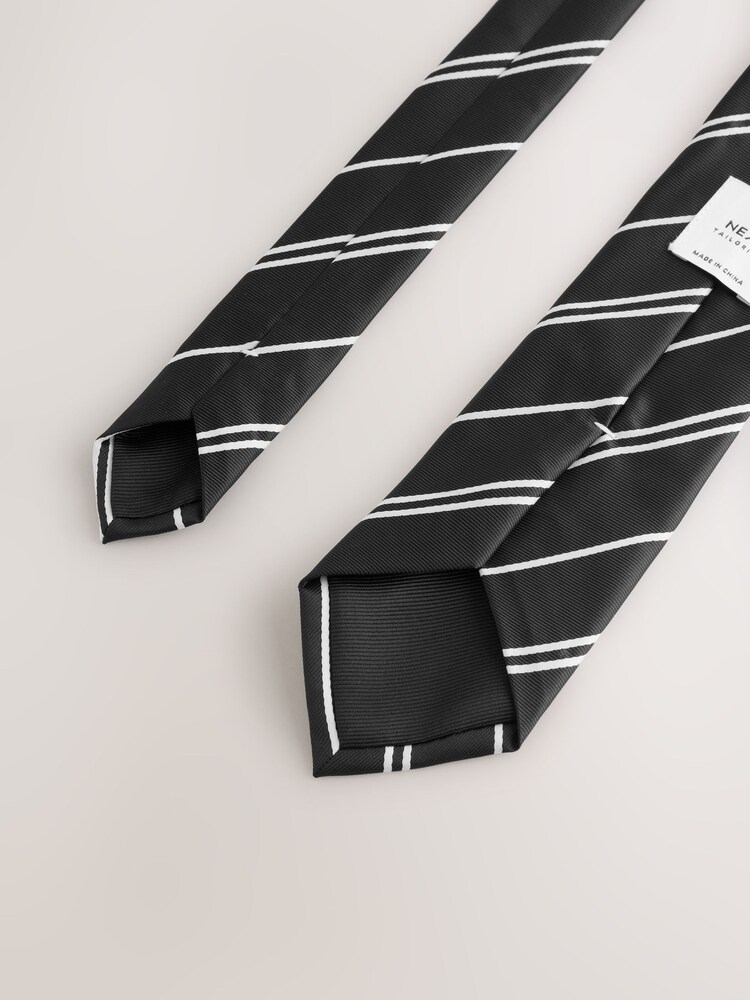 Black Pattern Tie - Image 3 of 3 Black Pattern Tie - Image 3 of 3