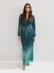 Phase Eight Green Cherene Ombre Dress - Image 1 of 6