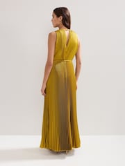 Phase Eight Yellow Dionne Pleated Dress - Image 2 of 7