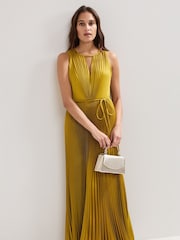 Phase Eight Yellow Dionne Pleated Dress - Image 3 of 7