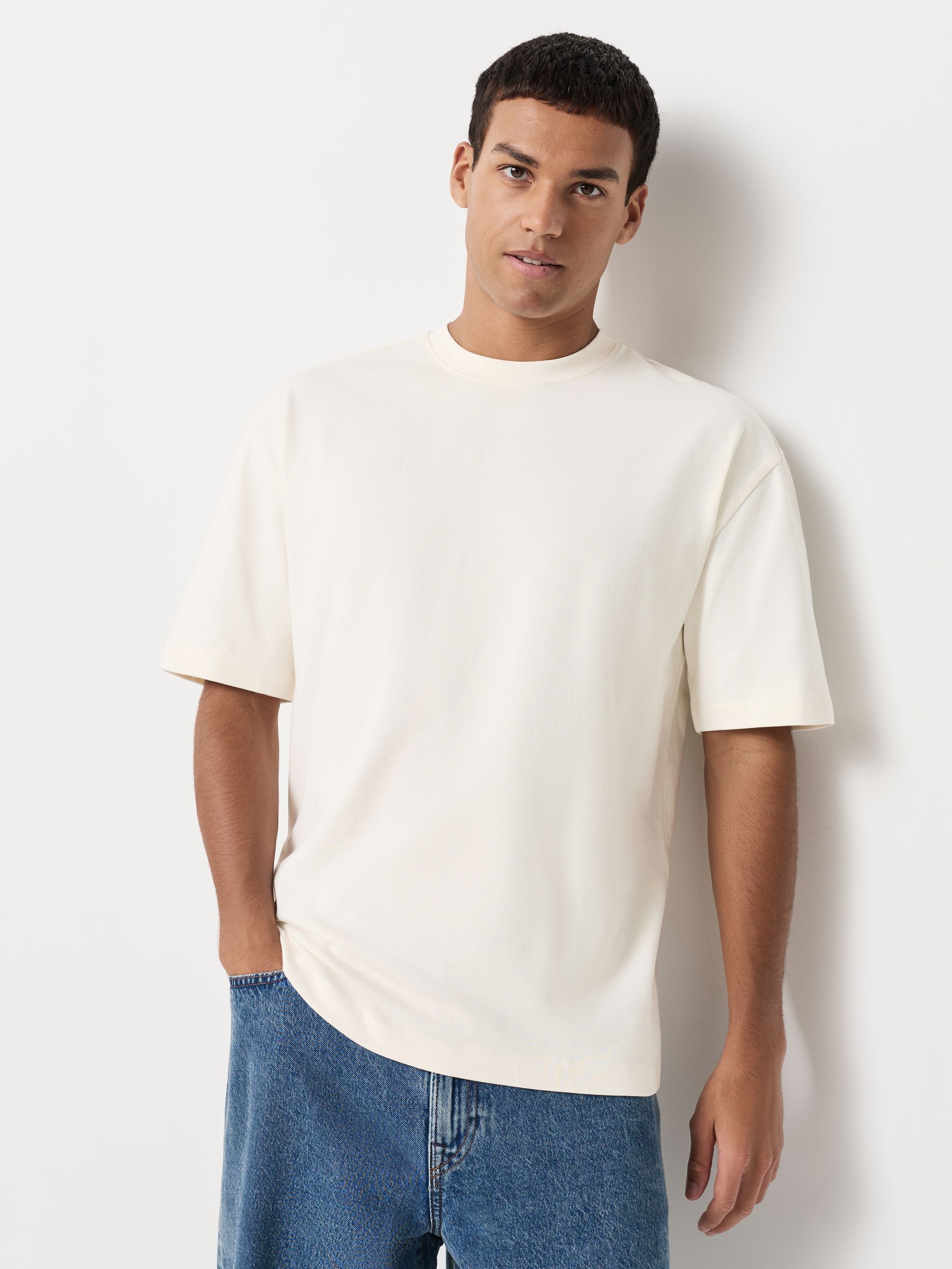 Buy Pastels Green/Blue/Ecru/Slate/Pink Relaxed Fit Heavyweight T